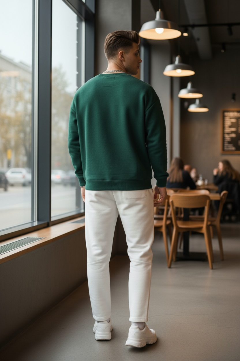 Wholesale Men's Premium French Terry Trousers (Premium+) | Bulk Order Joggers with Contrast Knee Panel