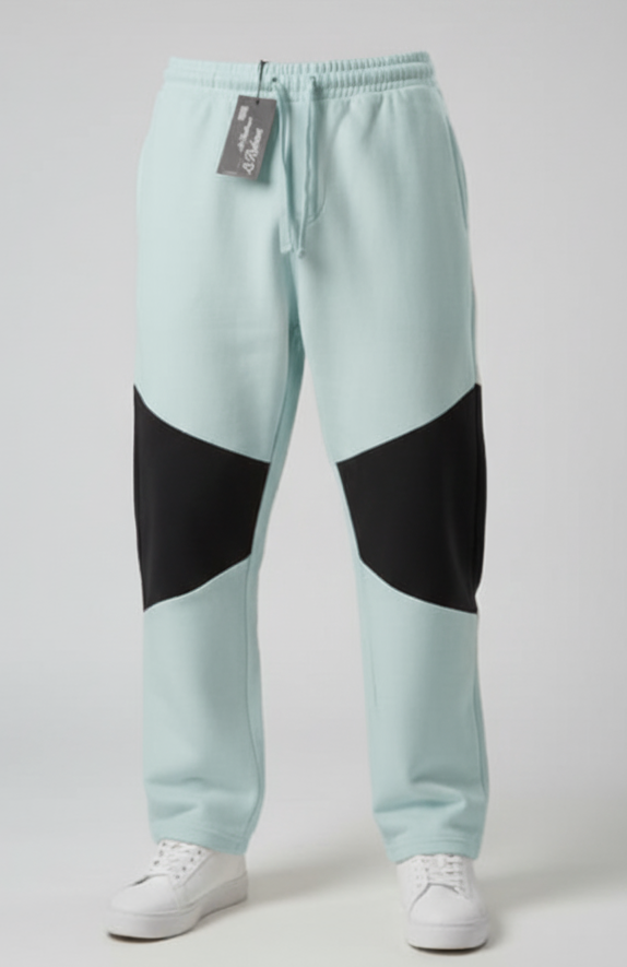 Wholesale Men's Premium French Terry Trousers (Premium+) | Bulk Order Joggers with Contrast Knee Panel