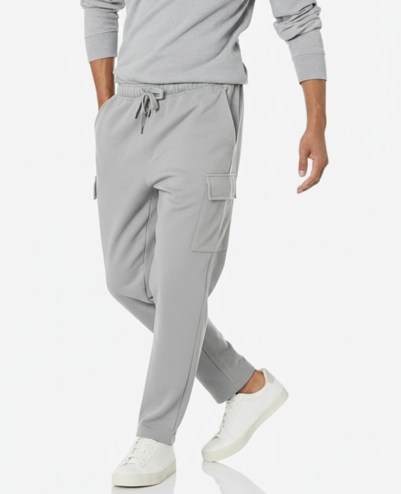 Wholesale Men's Cargo Joggers (Premium+) | Bulk Order Premium Terry Tapered Trousers with Tactical Pockets