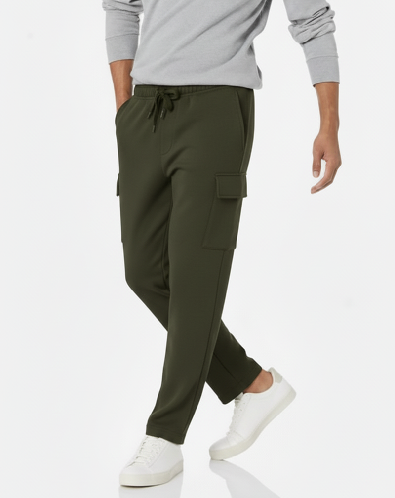 Wholesale Men's Cargo Joggers (Premium+) | Bulk Order Premium Terry Tapered Trousers with Tactical Pockets