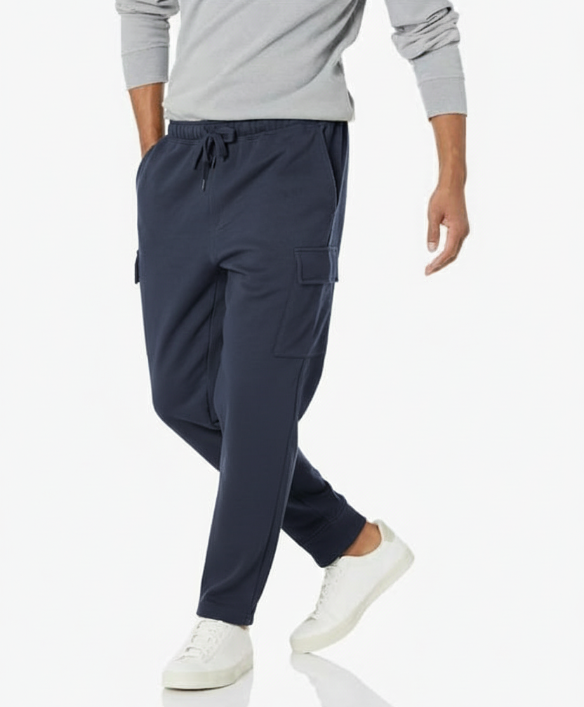 Wholesale Men's Cargo Joggers (Premium+) | Bulk Order Premium Terry Tapered Trousers with Tactical Pockets