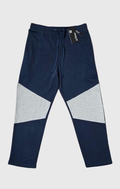 Wholesale Men's Premium French Terry Trousers (Premium+) | Bulk Order Joggers with Contrast Knee Panel